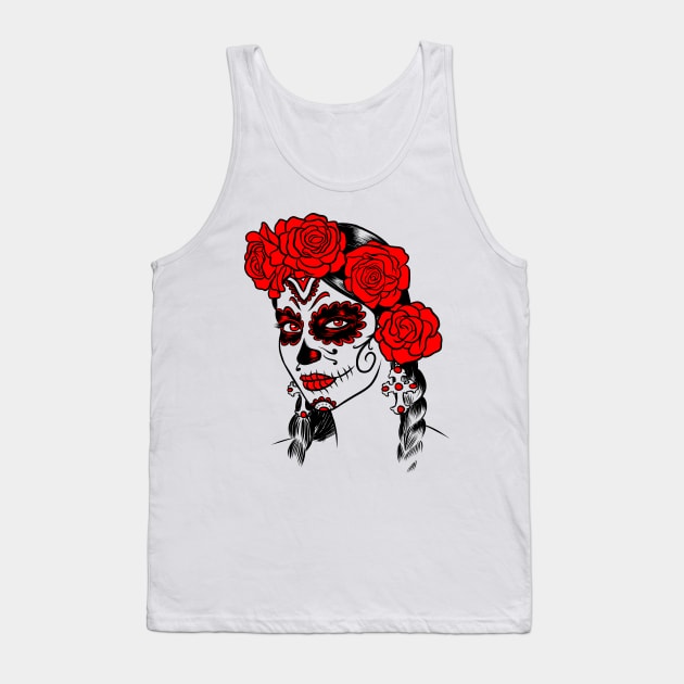 Day of the dead makeup Tank Top by albertocubatas